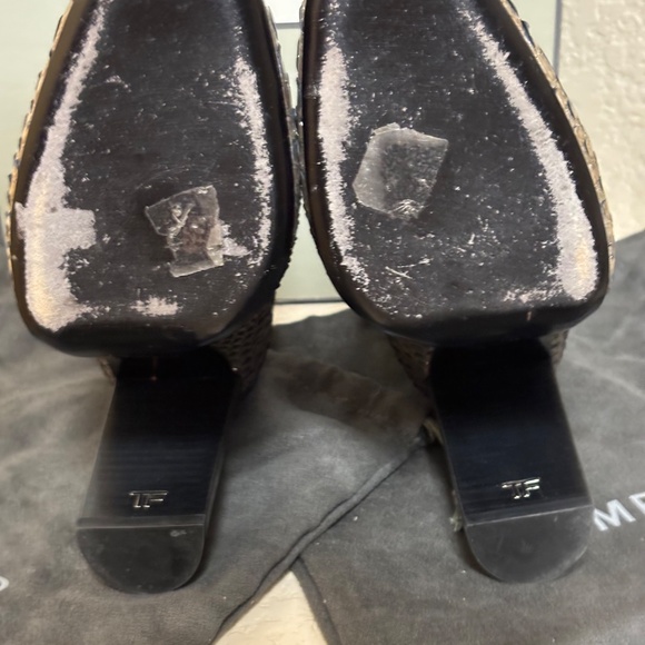 Tom Ford Python Booties Silver metallic ankle boots zip zipper 39.5 US 9.5 - Picture 10 of 16